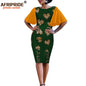 African Bodycon Dresses for Women AFRIPRIDE Bazin Richi Short Butterfly Sleeves Dashiki Wax Women Ankara Print Dress A1925007 - Prolificstore