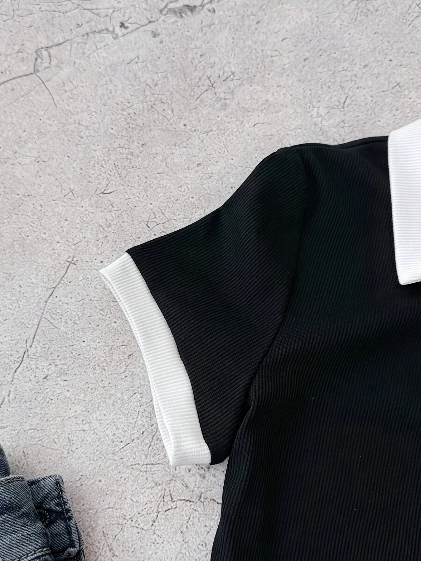 Trendy Girls Y2K Contrast Trim Polo Collar Bow Detail Bodycon Mini Dress Summer Casual Streetwear Daily Date Slim Fit Outfit