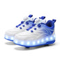 Two Wheels Children's Led Light Roller Skate Shoes For Kids Boys Girls Glowing Sports Luminous Sneakers Skateboard USB Charging - Prolificstore