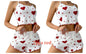 Women's Pajamas Set Sleepwear 2 PCS Short Tank Tops And Shorts S M L White Ventilate Soft Casual Love Printing - Prolificstore