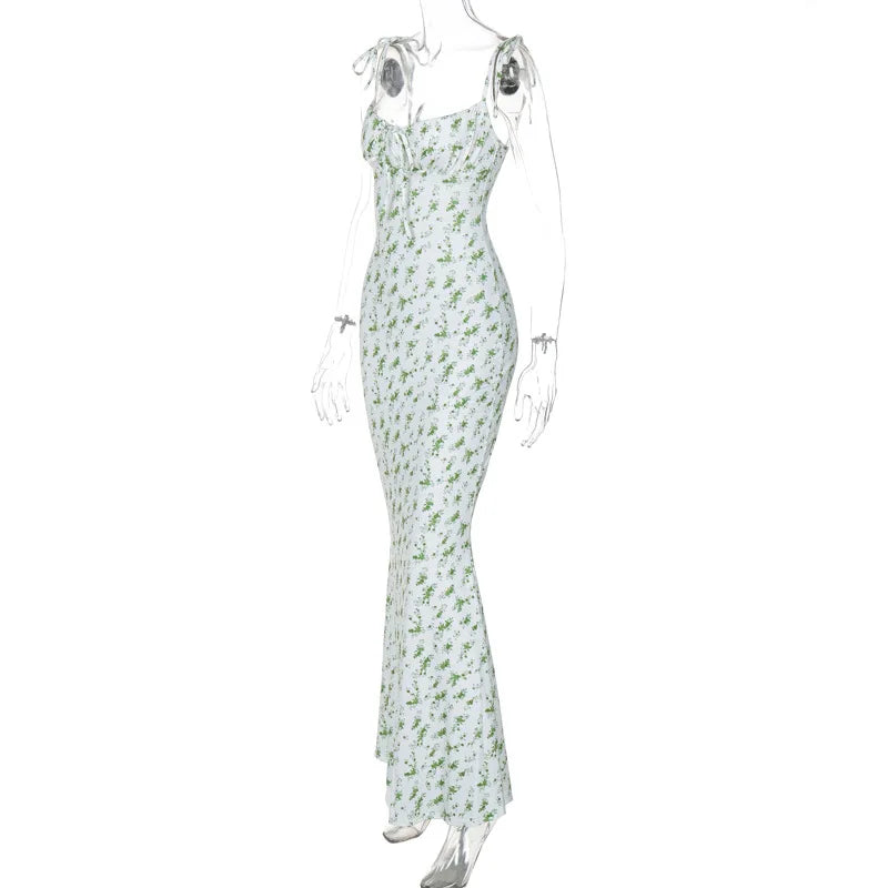 Hugcitar Women Elegant Floral Beach Vacation Bodycon Streetwear Long Dress 2026 Summer Clothes Wholesale Items For Business - Prolificstore