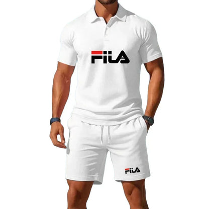 Men's Summer 2 Piece Set 2026 Mesh Breathable Polo Shirt and Jogging Shorts Fashion Fitness Basketball Tracksuit Casual Outfit - Prolificstore