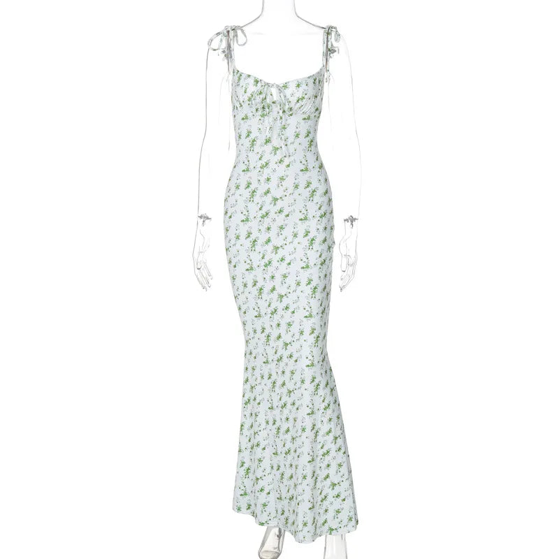 Hugcitar Women Elegant Floral Beach Vacation Bodycon Streetwear Long Dress 2026 Summer Clothes Wholesale Items For Business - Prolificstore