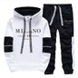 Hot Sales Mens Tracksuit Casual Print Sweatshirts Single Piece Hoodie Pants Sports Jogging Mens Clothing AutumnWinter Sportswear