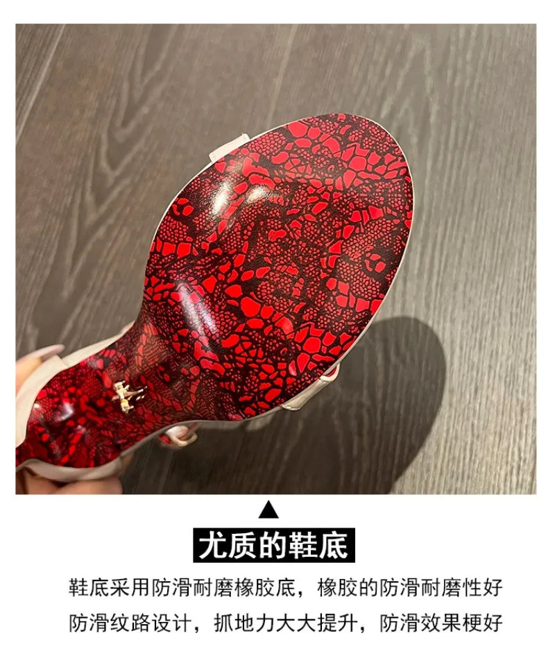 2026 New Women's Shoes Fashion Patent Leather High-heeled Sandals Luxury Women Designer Shoes Fine Heel Sexy High Heels Zapatos