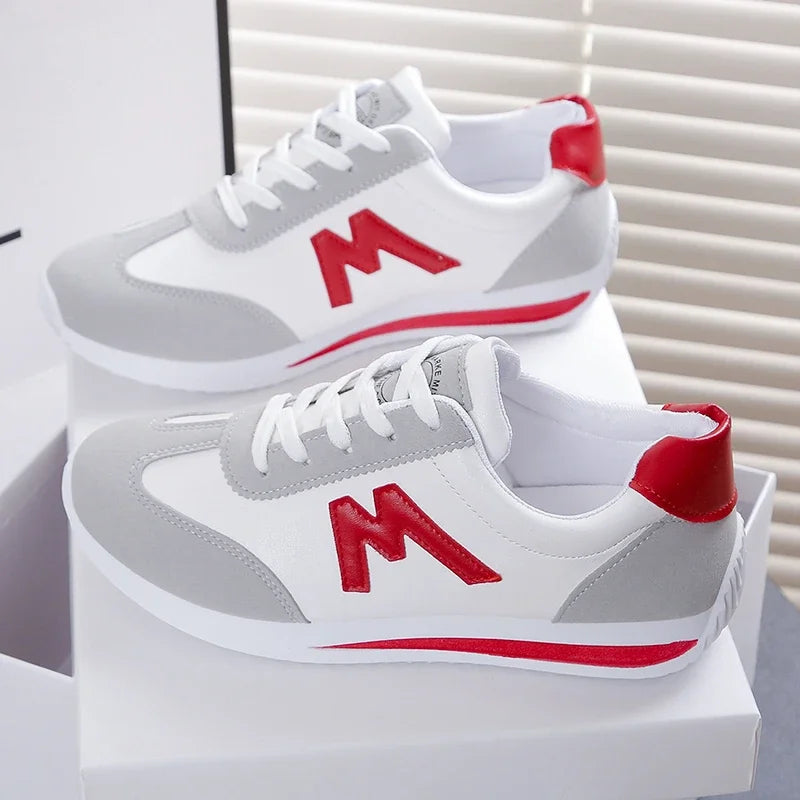 Women Designer Sneakers Round Head Deep Mouth Light Sneakers Versatile Breathable Cross Lace Casual Sneakers Zapatos De Mujer