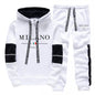 Hot Sales Mens Tracksuit Casual Print Sweatshirts Single Piece Hoodie Pants Sports Jogging Mens Clothing AutumnWinter Sportswear