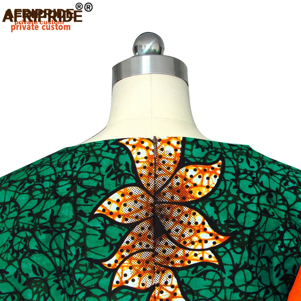 African Bodycon Dresses for Women AFRIPRIDE Bazin Richi Short Butterfly Sleeves Dashiki Wax Women Ankara Print Dress A1925007