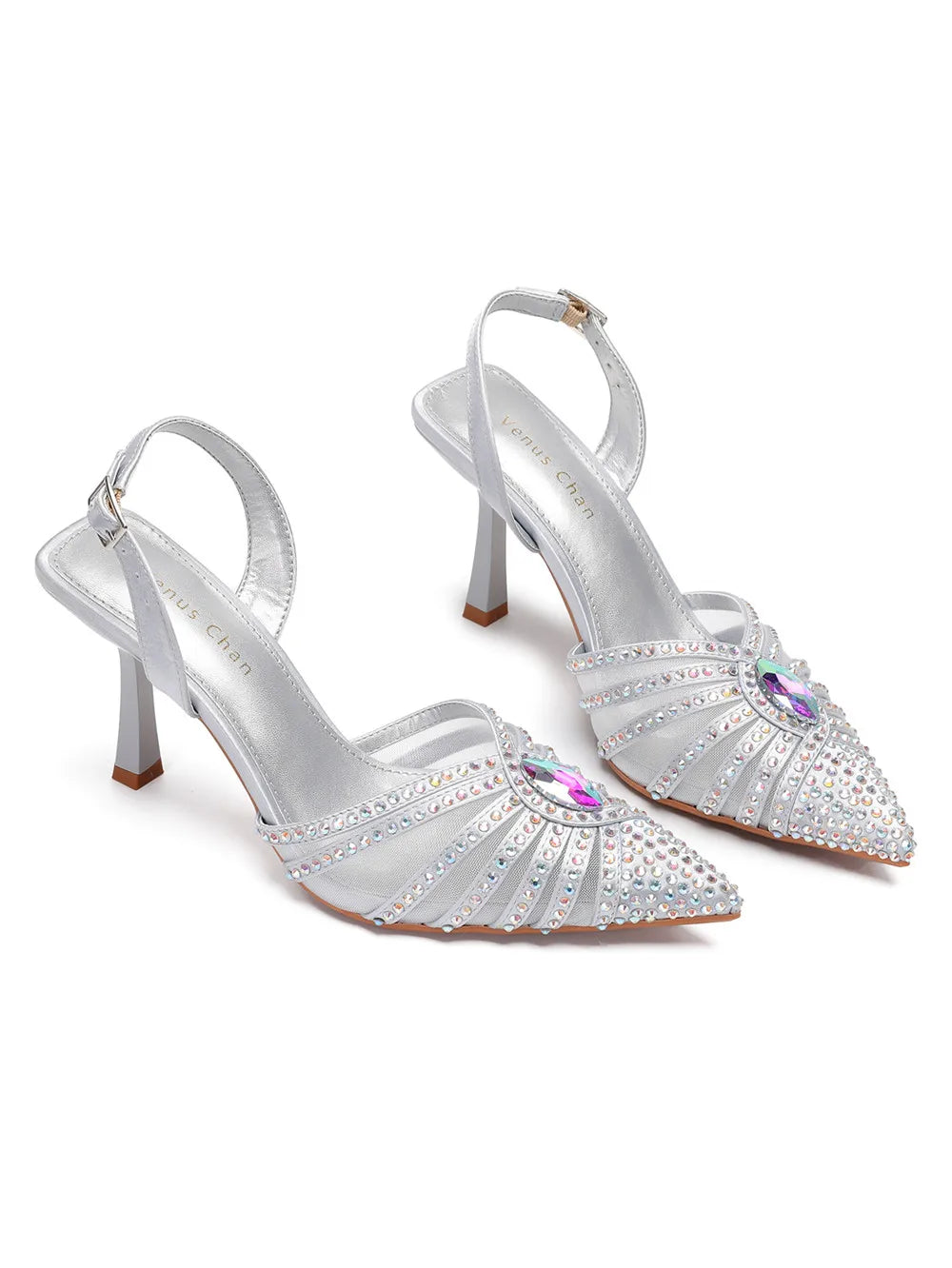 2025 Elegant Fruit Green Women's Green Heels and Rhinestone Handbag Set - Italian Design for Weddings and Parties