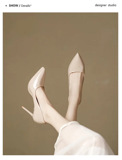 FyLuan Sexy Platform Women Heels Classic Ladies Pumps Black Professional Work Shoes Soft Leather Banquet Wedding Female Stiletto - Prolificstore