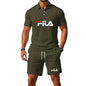 Men's Summer 2 Piece Set 2026 Mesh Breathable Polo Shirt and Jogging Shorts Fashion Fitness Basketball Tracksuit Casual Outfit - Prolificstore