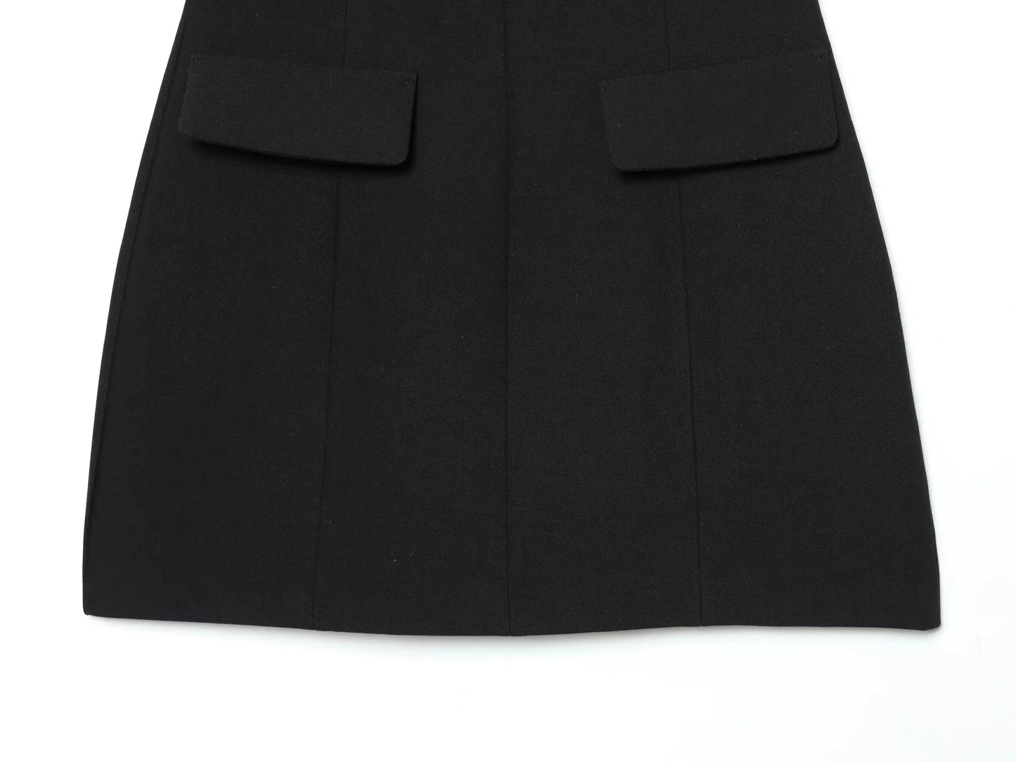 KONDALA Elegant Holiday Chic Women Mini Dress Black O-Neck Zipper Short Puff Sleeve Dress Fashion 2026 Spring Summer Party Dress