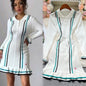 YuooMuoo Chic Fashion Sexy Package Hips Knitted Mini Dress 2026 Summer Vintage Turn-down Collar Ruffled Party Dress Streetrwear - Prolificstore