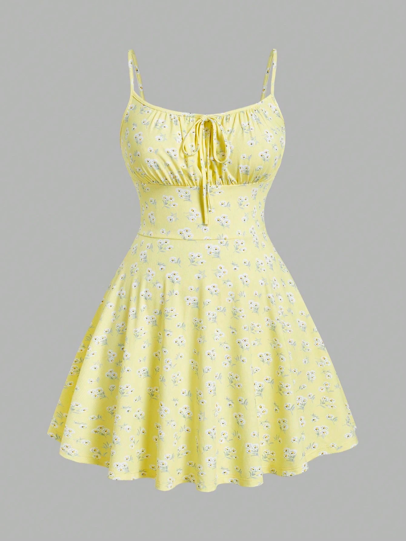 New fashion floral elegant sleeveless thin strap camisole dress - Prolificstore