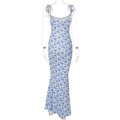 Hugcitar Women Elegant Floral Beach Vacation Bodycon Streetwear Long Dress 2026 Summer Clothes Wholesale Items For Business - Prolificstore