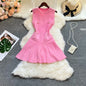YuooMuoo Chic Fashion 2026 Summer Pleated Short Dress Women O-neck Slim Waist A-line Party Dress Streetwear Lady Outfits Vestido - Prolificstore