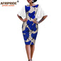 African Bodycon Dresses for Women AFRIPRIDE Bazin Richi Short Butterfly Sleeves Dashiki Wax Women Ankara Print Dress A1925007