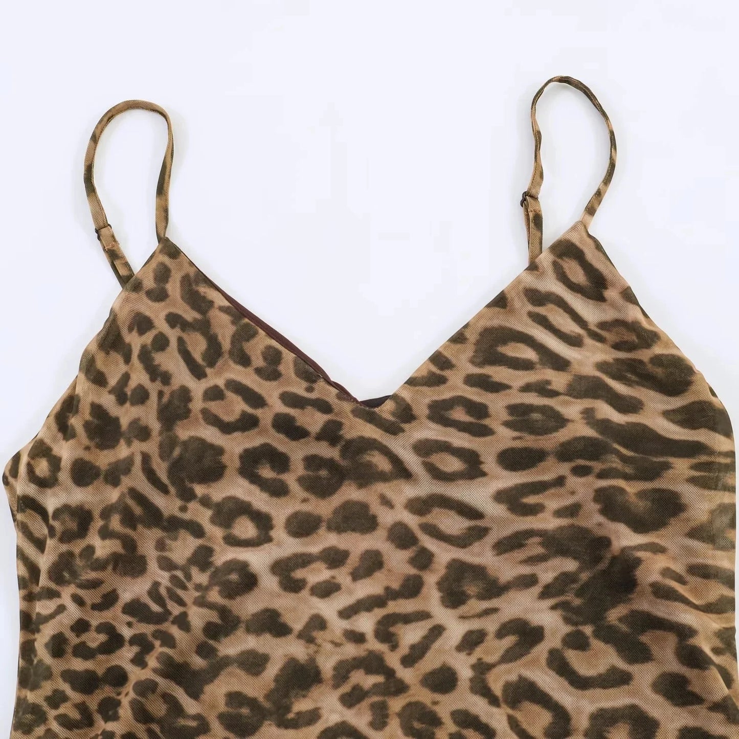 KONDALA Vintage Sexy Women Long Cami Chiffon Dress Leopard Beach Holiday Party Dress Fashion 2026 Spring Summer Elegant Dress - Prolificstore