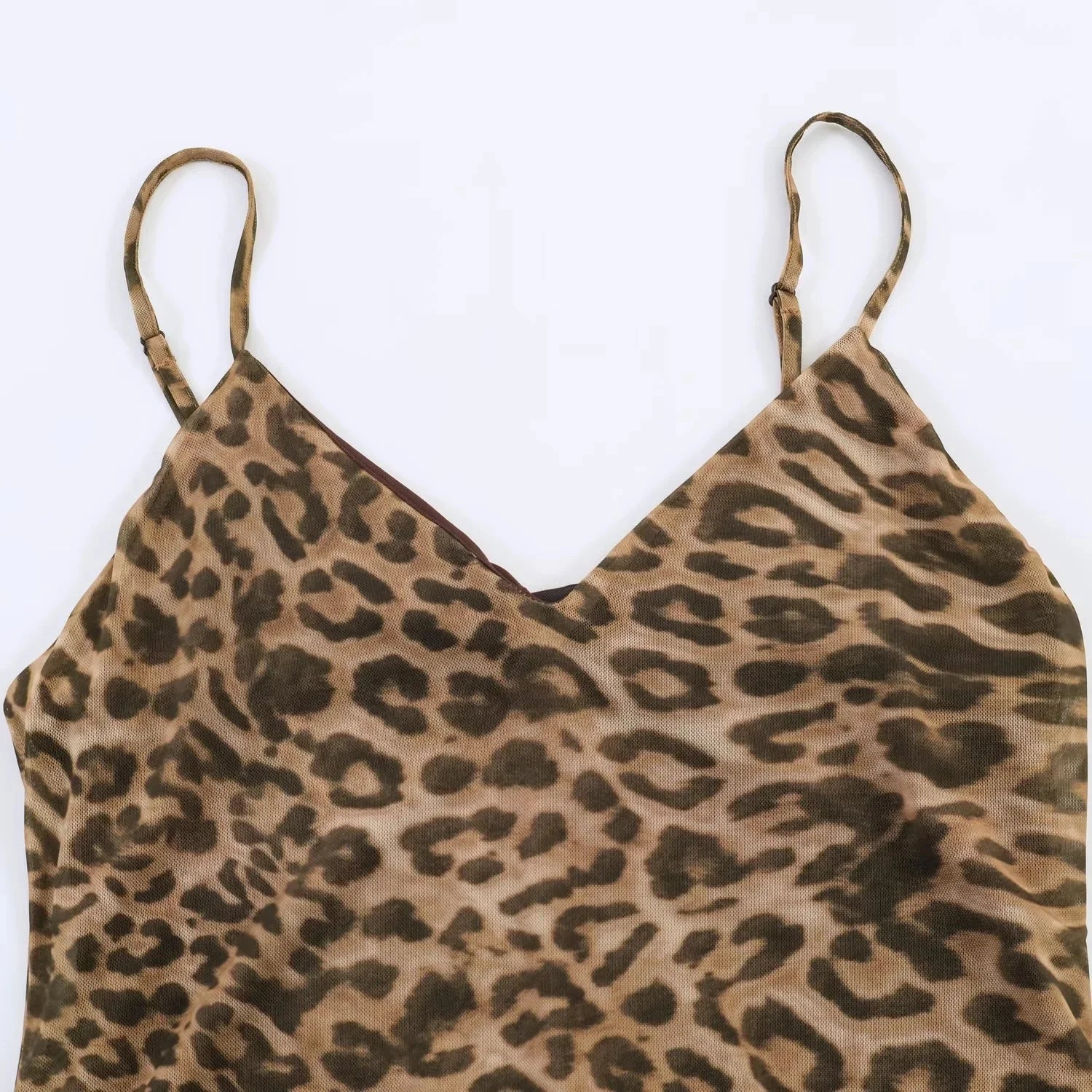 KONDALA Vintage Sexy Women Long Cami Chiffon Dress Leopard Beach Holiday Party Dress Fashion 2026 Spring Summer Elegant Dress - Prolificstore