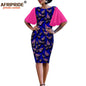 African Bodycon Dresses for Women AFRIPRIDE Bazin Richi Short Butterfly Sleeves Dashiki Wax Women Ankara Print Dress A1925007