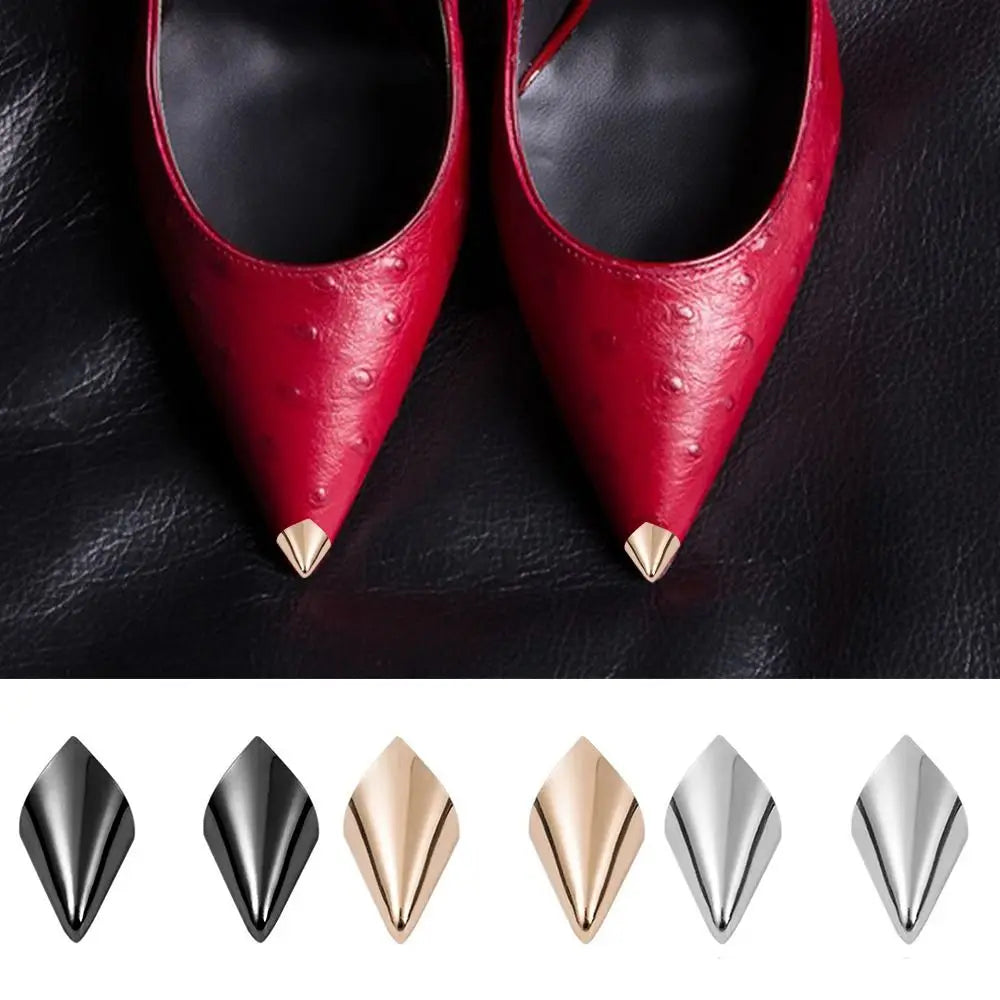 1 Pairs Shoe Repair Accessories Anti Wear Shoe Clips for Ladies Metal High Heels Tip Cap Women Shoe Pointed Protector Elegant