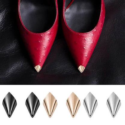 1 Pairs Shoe Repair Accessories Anti Wear Shoe Clips for Ladies Metal High Heels Tip Cap Women Shoe Pointed Protector Elegant