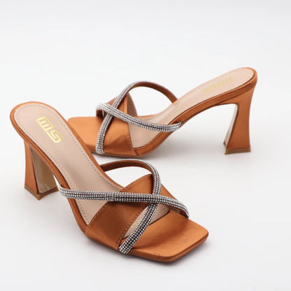 Black Red High Heel Slippers Women Open Toe Slingback Sandals Female Pumps Square Toe Summer Simple Designer Heeled Sandals - Prolificstore