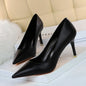 Women Korean Version Fashion Shallow Mouth Office Shoes Stiletto Party Single Shoes Female Comfort Women Heels Simple 9511-17