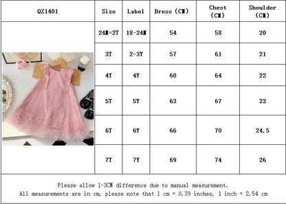 Bear Leader 2025 Korean Version Bow Sleeveless Mesh Wedding Party Birthday Dress Baby Girl Easter Summer Princess Dresses