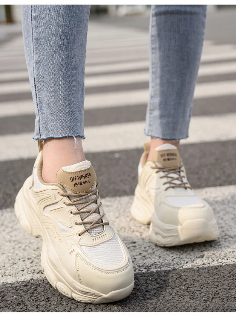 female industrial steel toe safety shoes woman breathable work shoes Lightweight Sneakers fashion spring/summer work sneakers - Prolificstore
