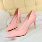 Women Korean Version Fashion Shallow Mouth Office Shoes Stiletto Party Single Shoes Female Comfort Women Heels Simple 9511-17