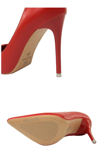 Women Korean Version Fashion Shallow Mouth Office Shoes Stiletto Party Single Shoes Female Comfort Women Heels Simple 9511-17