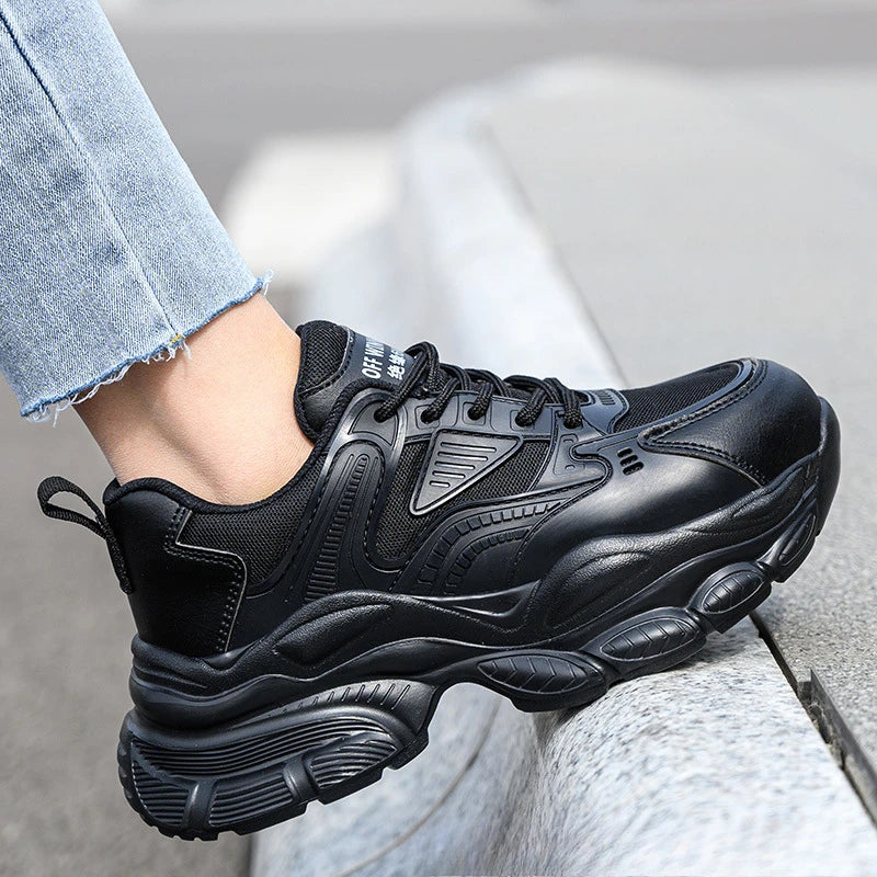 female industrial steel toe safety shoes woman breathable work shoes Lightweight Sneakers fashion spring/summer work sneakers - Prolificstore