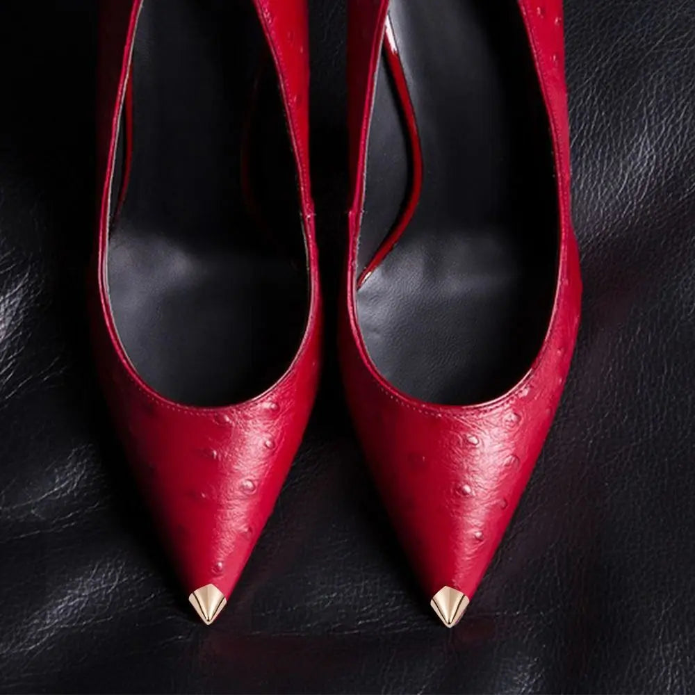 1 Pairs Shoe Repair Accessories Anti Wear Shoe Clips for Ladies Metal High Heels Tip Cap Women Shoe Pointed Protector Elegant