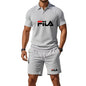 Men's Summer 2 Piece Set 2026 Mesh Breathable Polo Shirt and Jogging Shorts Fashion Fitness Basketball Tracksuit Casual Outfit - Prolificstore