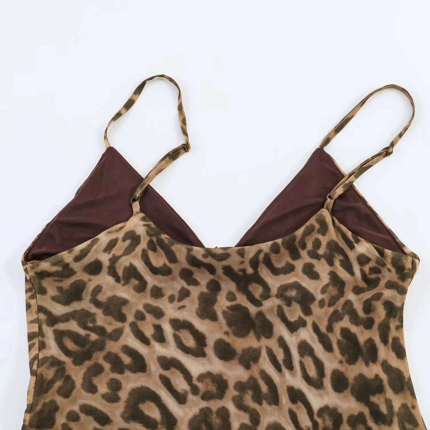 KONDALA Vintage Sexy Women Long Cami Chiffon Dress Leopard Beach Holiday Party Dress Fashion 2026 Spring Summer Elegant Dress - Prolificstore