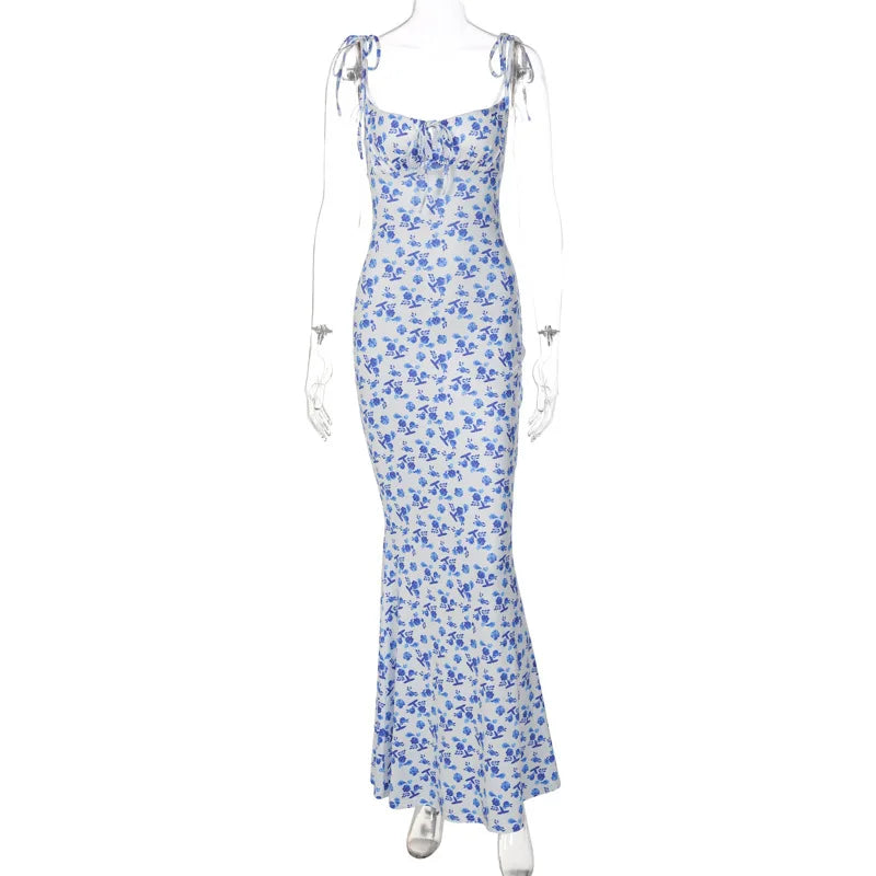 Hugcitar Women Elegant Floral Beach Vacation Bodycon Streetwear Long Dress 2026 Summer Clothes Wholesale Items For Business - Prolificstore