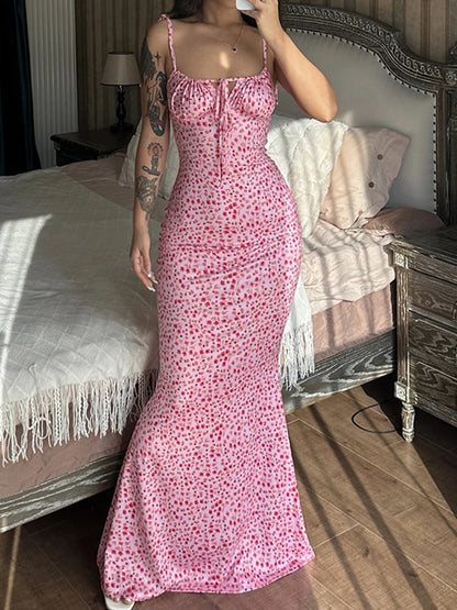 Hugcitar Women Elegant Floral Beach Vacation Bodycon Streetwear Long Dress 2026 Summer Clothes Wholesale Items For Business - Prolificstore