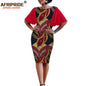 African Bodycon Dresses for Women AFRIPRIDE Bazin Richi Short Butterfly Sleeves Dashiki Wax Women Ankara Print Dress A1925007