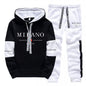 Hot Sales Mens Tracksuit Casual Print Sweatshirts Single Piece Hoodie Pants Sports Jogging Mens Clothing AutumnWinter Sportswear