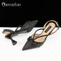 Festive Elegance:High Quality Pointed Toe Women's Sandals Fashion Design Sling backs Shoes For Wedding Party - Prolificstore