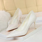 Women Korean Version Fashion Shallow Mouth Office Shoes Stiletto Party Single Shoes Female Comfort Women Heels Simple 9511-17