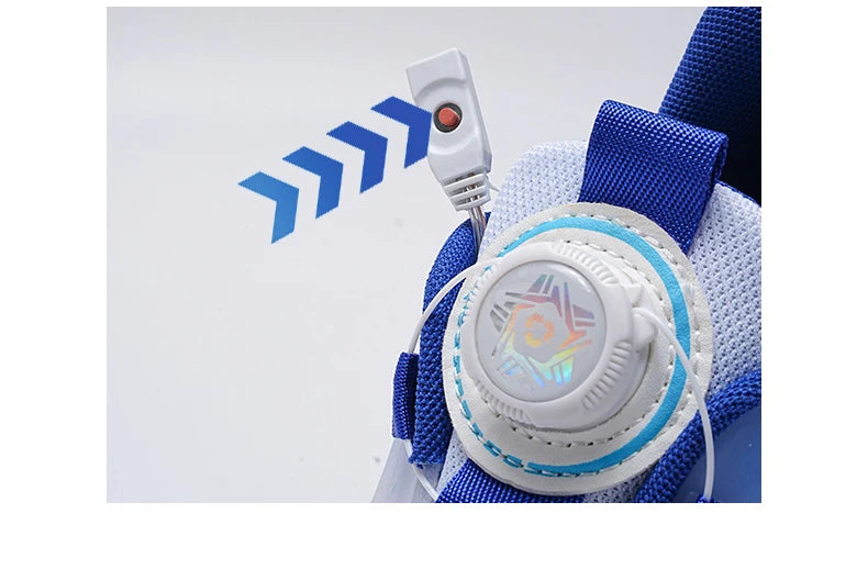 Two Wheels Children's Led Light Roller Skate Shoes For Kids Boys Girls Glowing Sports Luminous Sneakers Skateboard USB Charging - Prolificstore