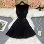 YuooMuoo Chic Fashion 2026 Summer Pleated Short Dress Women O-neck Slim Waist A-line Party Dress Streetwear Lady Outfits Vestido - Prolificstore
