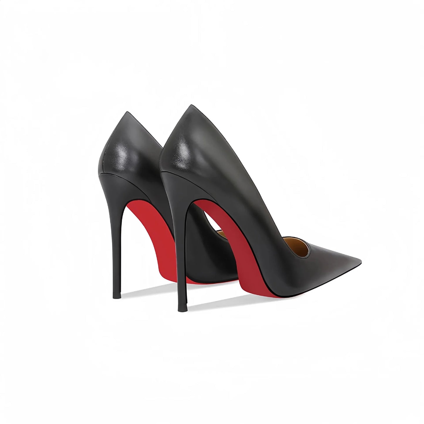 Hot selling patent leather black thin heel pointed super high heels for women, professional and sexy 12cm single shoe large size - Prolificstore
