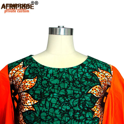 African Bodycon Dresses for Women AFRIPRIDE Bazin Richi Short Butterfly Sleeves Dashiki Wax Women Ankara Print Dress A1925007