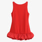 HXAO White Short Dress Women's Ruffle Backless Party Dresses Black Red Sleeveless Bodycon Mini Dress Woman Summer Sexy Vestidos - Prolificstore