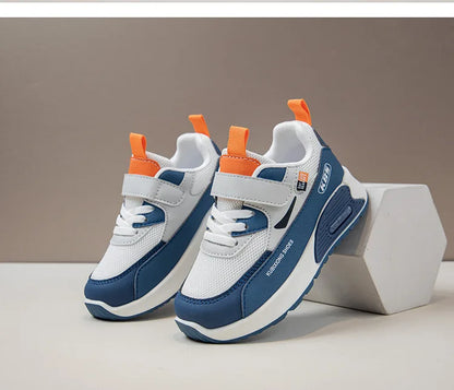 PU Leather Sport Shoes For Children 2026 Trend Fashion Kid's Sneakers Soft-soled Outdoor Boy's Girl's Running Shoes