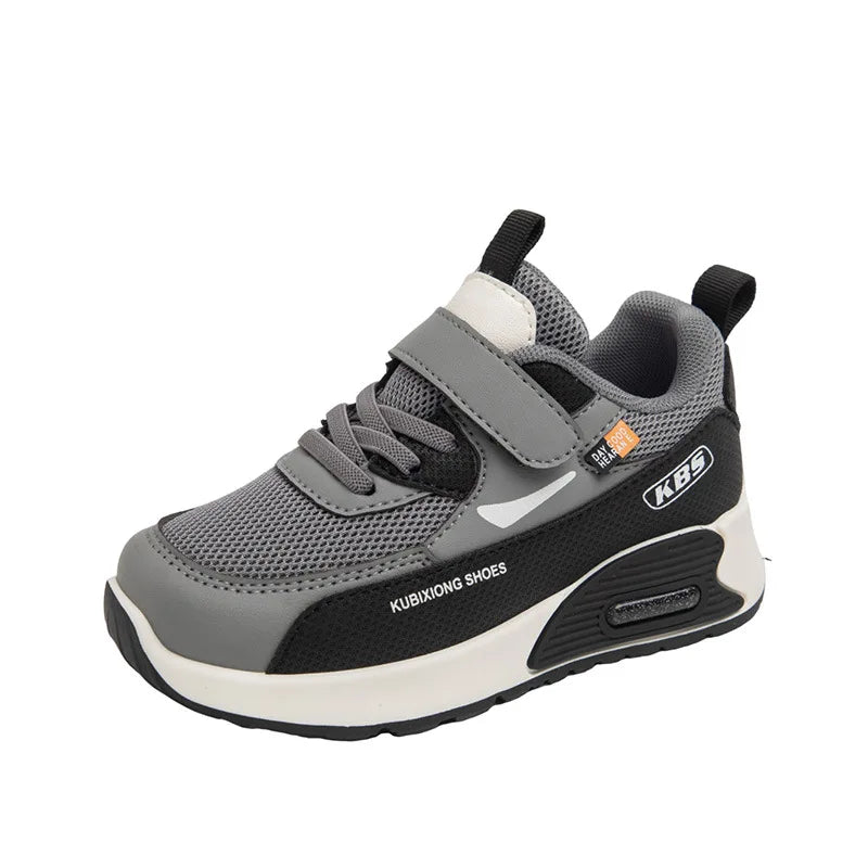 PU Leather Sport Shoes For Children 2026 Trend Fashion Kid's Sneakers Soft-soled Outdoor Boy's Girl's Running Shoes