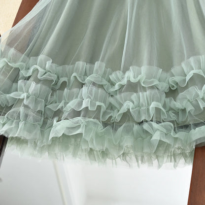 Bear Leader 2025 Korean Version Bow Sleeveless Mesh Wedding Party Birthday Dress Baby Girl Easter Summer Princess Dresses